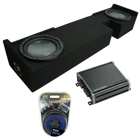 2000-2003 Ford F-150 Ext Super Cab Truck Harmony R124 Dual 12" Sub Box & CXA4001