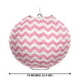 thumbnail image 4 of WIRESTER 10pcs Set Pink Chevron 10 inch Hanging Paper Lanterns Decorative Kit Round Paper Lanterns for Birthday Parties, Weddings, 4 of 7