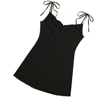 

Casual Cami Strap Slip Dress Sleeveless Black Plus Size Nightgowns & Sleepshirts (Women s)