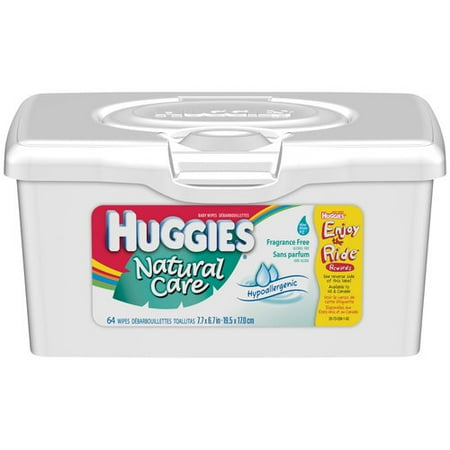 Huggies Natural Care Wipes Tub, 64 Count