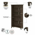 thumbnail image 3 of Bowery Hill Tall 5 Shelf Bookcase in Ash Brown - Engineered Wood, 3 of 7