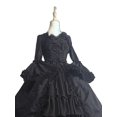 thumbnail image 3 of FASHIONWT Women Cascading Ruffle Flared Sleeve Retro Gothic Flare Dress, 3 of 4