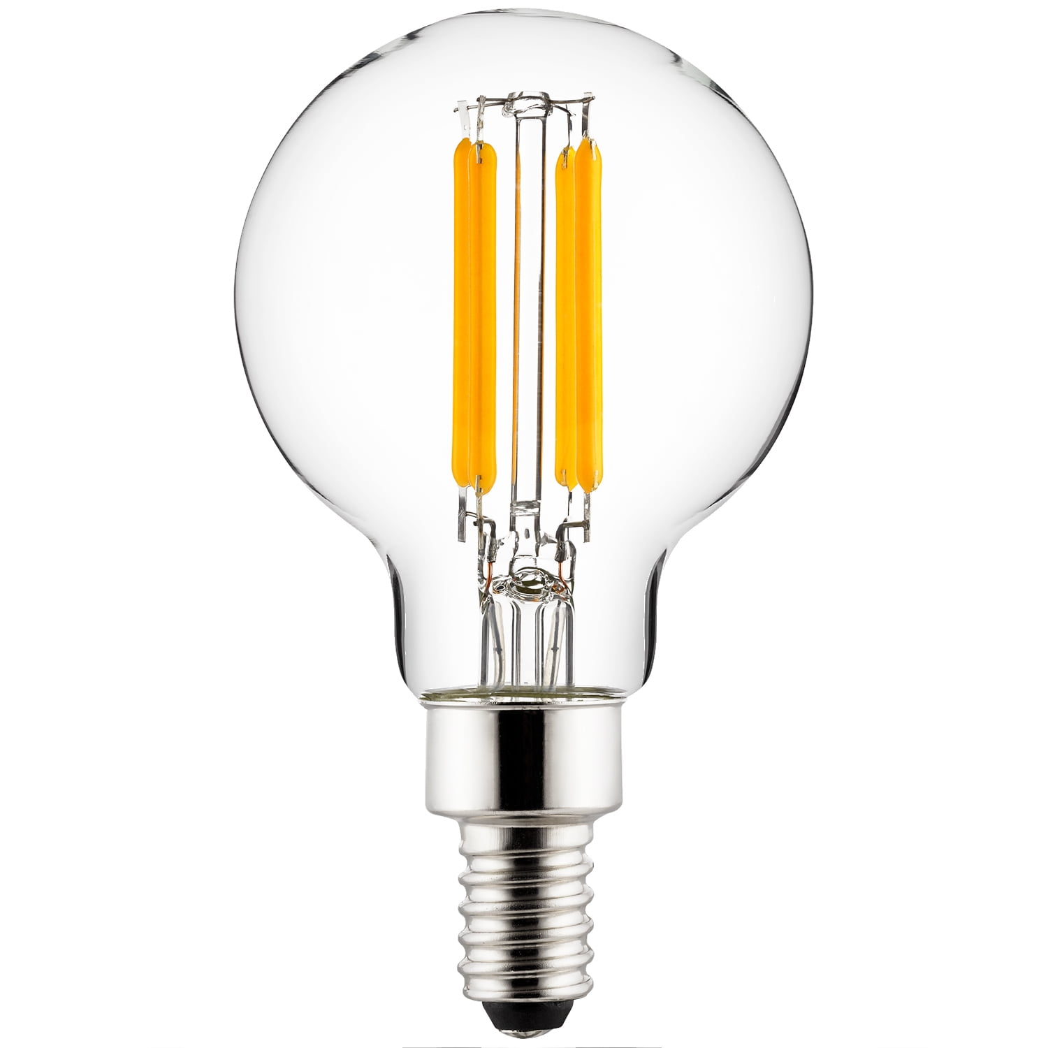 Diodesy- Pack of 6 G16.5/LED/FS/6W/930/6PK LED G16.5 Dimmable Globe Light Bulb, Candelabra Bulb for Chandeliers, Ceiling Fan, Vanity, 6 Watts (60W Equivalent), E12 Edison Bulb 3000K Soft White, CRI90