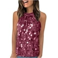 thumbnail image 2 of Xdegoge Women Sequin Tank Tops Fashion Sparkle Slim Fit Sleeveless Top Summer Club Party Cocktail Sparkly Vest Tops Today, 2 of 7
