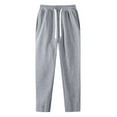 thumbnail image 5 of Mens Sweatpants Wide Staight Leg Pants Workout Elastic Waist Drawstring Trousers with Pockets Loose Lounge Jogger Pants, 5 of 7