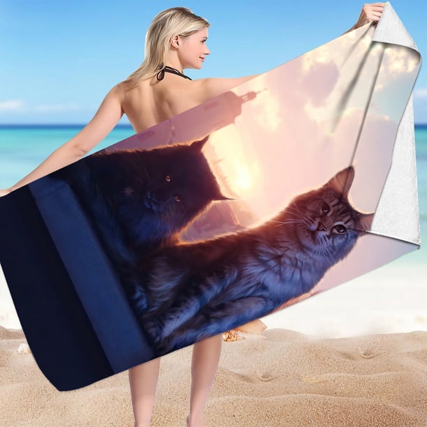 Xihbxyly Toalla de Playa de Microfibra, Ultraligera, Resistente a La Arena, de Secado Rápido y Compacta, Ideal para Viajes, Piscina y Playa, 76 X 152 Cm, Multiusos.