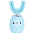 thumbnail image 3 of Cepillo de dientes eléctrico en forma de U, blanqueador, resistente al agua, función de carga USB para niños (azul de 8 a 15 años), 3 of 14