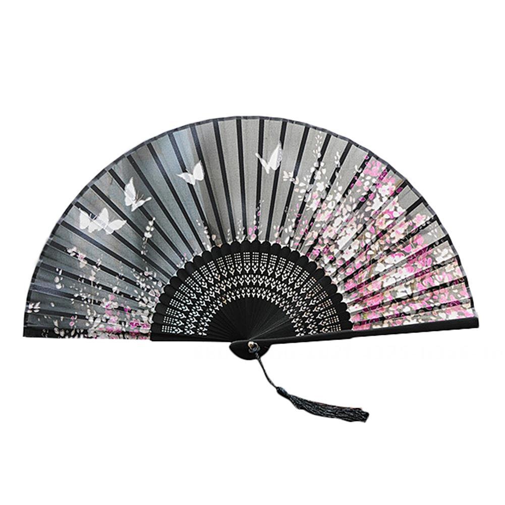 Hollow Folding Fan Hand Fans Bamboo Portable Chinese Fan Handle Fans