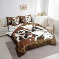 thumbnail image 3 of Manfei Game Console Bedding Comforter Set 7-Piece,Rustic Farmhouse Cowhide King Bedding Sets,Old Barn Door Bed Sheets For Teens,Breathable Bedroom Decorative,Reversible, 3 of 8