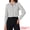 White Black, variant on DARING DIVA Women's Striped Button Down Long Sleeve Elegant Work Shirt S White Black