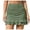 A-Army Green26, variant on Women's Ruched Swimwear Bottoms Ruffle Trim High Waist Tummy Control Built In Brief Skirt Beach Swimwear Skort