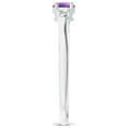 thumbnail image 3 of ANGARA Natural 0.25 Ct. Amethyst with Diamond Classic Engagement Ring in Sterling Silver for Women (Ring Size: 3.5), 3 of 9