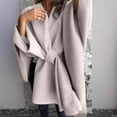 thumbnail image 2 of UJNDER Womens Open Front Cardigan Coat Oversized Bat Sleeve Overcoat Warm Blanket Shawl Wrap for Fall Winter Khaki, 2 of 5