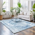 thumbnail image 3 of 8'x10' Area Rugs, Coastal Coral Anchor Indoor Outdoor Area Rug for Living Room Bedroom, Blue Starfish Summer Ocean Vintage Washable Bathroom Rugs Kitchen Floor Carpet Mats Home Decor Aesthetic, 3 of 8