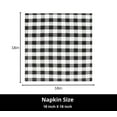 thumbnail image 3 of PurpleEssences Gingham Check Cloth Napkins Set of 10, 18x18 inches - Black and White, 3 of 8