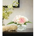 Better Homes & Gardens Artificial 7 inch Pink Peony Flowers in Square