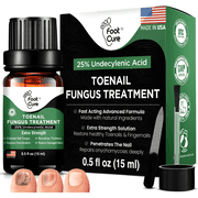 Foot Cure Toenail Fungus Treatment Extra Strength - 25% Undecylenic Acid Nail Repair Treatment for Ingrown Nails and Yellow Toenails - 15ml