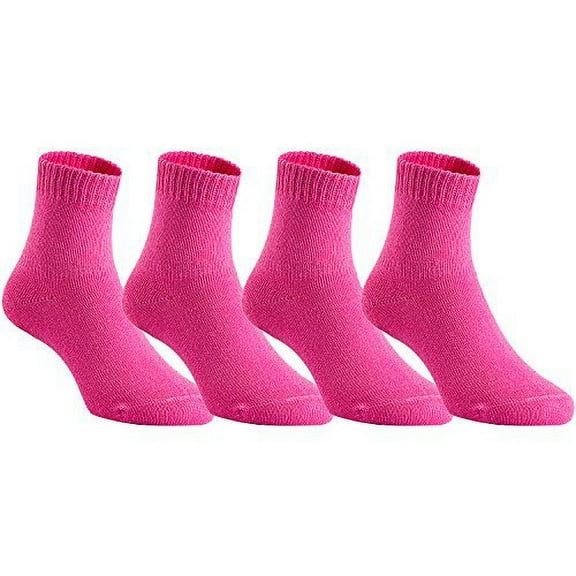 Lovely Annie Baby Girl's 4 Pairs Pack Non Slip Pure Cotton Socks 0Y-1YRose