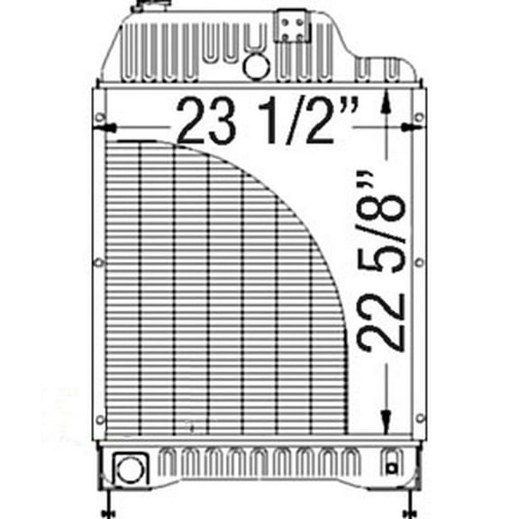 RAParts 3778285M91 New MF Fits Massey Ferguson 8120 Tractor Radiator 22 1/2 x 20 3/4 x 2 3/4