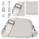 thumbnail image 5 of Bolso Bandolera Cuero Genuino para Mujer Hombro Fin Semana (gris Claro), 5 of 9