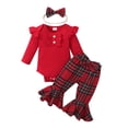 thumbnail image 1 of Conjunto Navideño para Bebé Niña Kuriozud 3-6 Meses Estampado a Cuadros, 1 of 7
