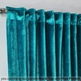 thumbnail image 5 of 3S Brother's Azure Extra Long Shiny Velvet Curtains Luxury Colors Light Blocking Hang Back Tab & Rod Pocket 1 Panel Curtain 5-30 Ft Home Décor Custom Made Drapes -Made in Turkey(52"W X 252"L), 5 of 6