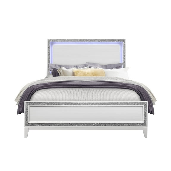 Newboti Furniture Almera Glitter White Queen Bed 0010