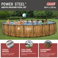 thumbnail image 3 of Coleman Power Steel 24' x 52" Round Metal Frame Above Ground Pool Set, 3 of 12