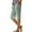 Green, variant on Womens Casual Capri Pants Lightweight Athletic Elastic Waisted Straight Leg Trousers with Pockets