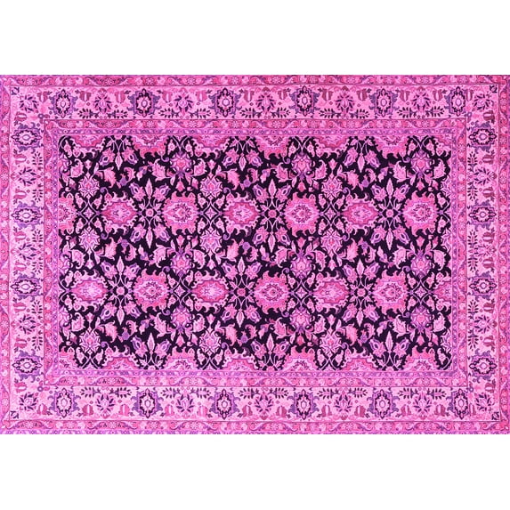 Ahgly Company Indoor Rectangle Persian Pink Traditional Area Rugs, 8' x 12'