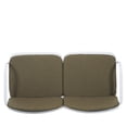 thumbnail image 3 of Patio Loveseat, Outdoor PP Sofa with Vibrant Green Cushion and Sturdy White Frame, Low Maintenance Design for Outdoor Seating, White Frame with Green Cushion, 3 of 9