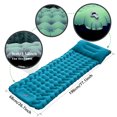 thumbnail image 3 of Greeniant Almohadilla para dormir autoinflable, almohada incorporada, colchón doble impermeable, cojín para dormir con bolsa de almacenamiento, viaje carpas Azul Greeniant OD020052-02B, 3 of 6