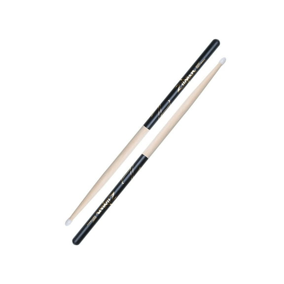 Zildjian 5A Hickory Nylon Tip Drumsticks - Black Dip