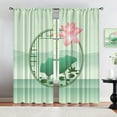 thumbnail image 4 of Japanese Lotus Blackout Curtains 52x84in - Chinese Traditional Ink Painting Window Treatments, Thermal Insulation and Sound Insulation Window Treatments for Living Room Bedroom Office Balcony, 4 of 6