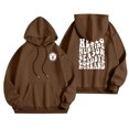 thumbnail image 1 of WEAIXIMIUNG Sweat-Shirt Graphique pour Femmes, Col Rond Décontracté avec Poche, Imprimé Lettres Anglaises, 1 of 5