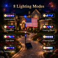 thumbnail image 3 of Luces Solares para Camino con Bandera Americana VOOYVEX Paquete de 8 Impermeables, 3 of 7