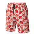 thumbnail image 4 of Fotbe Cute Strawberry Trajes de Baño Estampados para Hombre, Shorts de Verano de Secado Rápido, Ropa de Playa, Bañadores-Large, 4 of 6