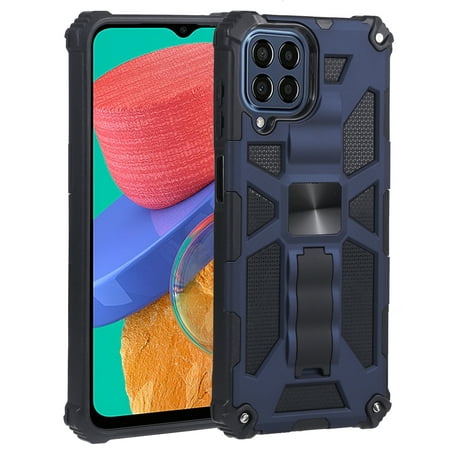 For Samsung Galaxy M33 Shockproof TPU + PC Magnetic Phone Case with Holder