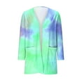 thumbnail image 7 of MKOSPLRT 5-14Y Long Cardigans for Girl Tie Dye Fall Cardigan Sweaters Open Front Long Sleeve Lightweight Cardigan Jacket with Pocket, 7 of 7