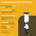 thumbnail image 2 of Birds Choice Large Hanging Tube Bird Feeder, Green, 3 Cups Capacity, 2 of 9