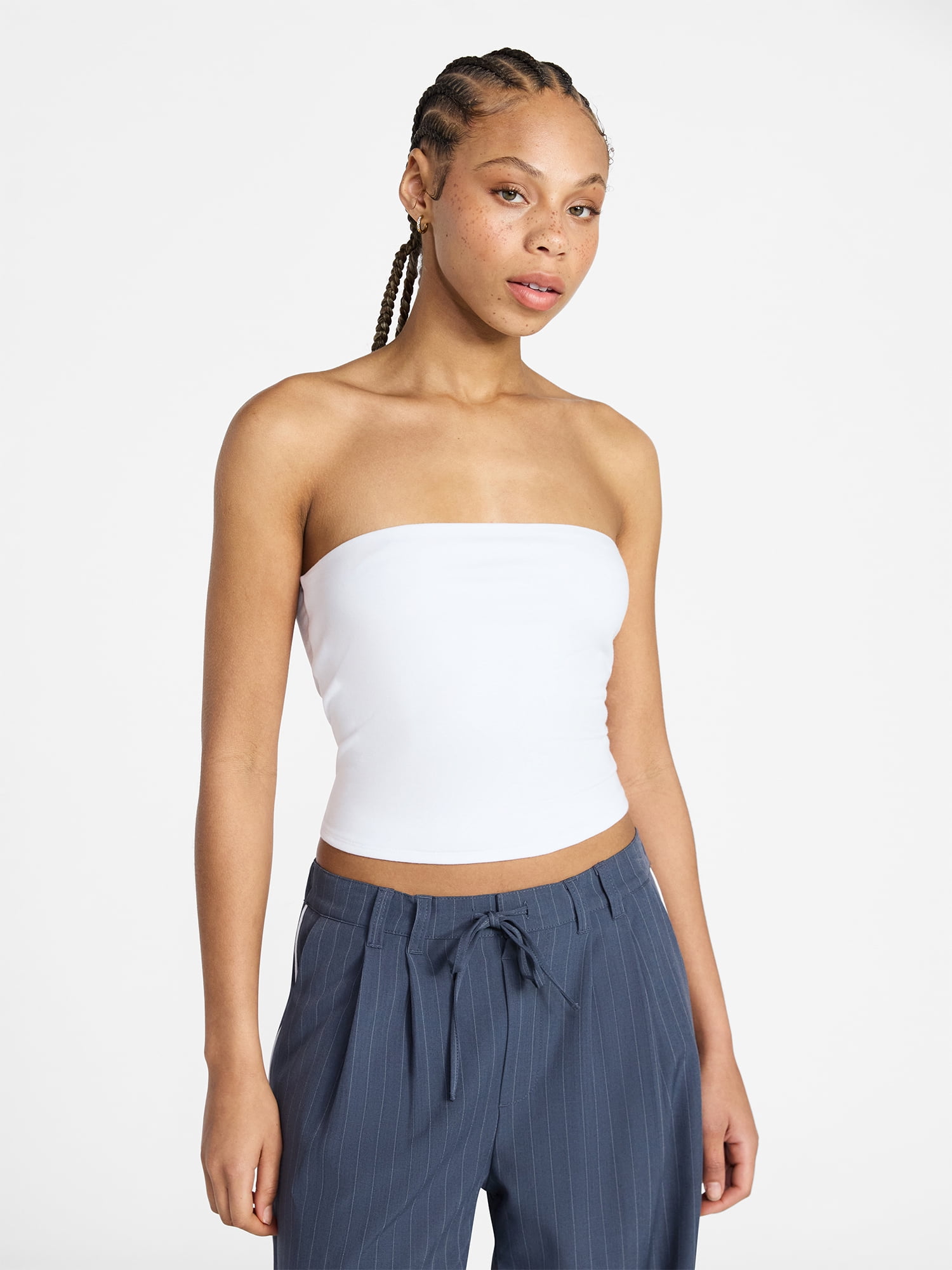 No Boundaries Cropped Tube Top, Women's XXS-XXL - Walmart.com