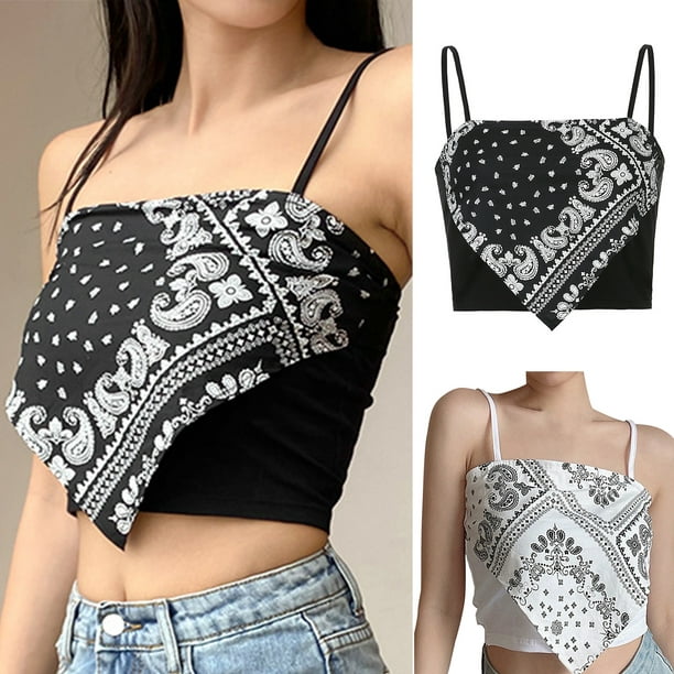 Sleeveless Strap Top Triangle National Style Strappy Tank Tops 