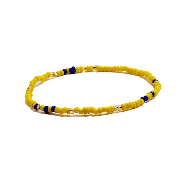 Tobilleras Qarigey de cuentas de arroz color rápido para mujer