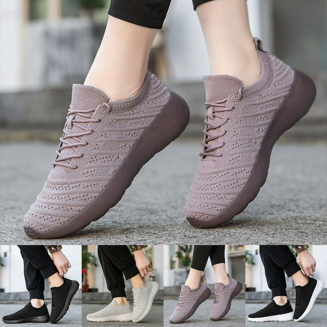 Espadrilles Femmes Chaussures de Sport Chaussures de Course Gym Intérieur Route Course Loisirs Marche Femmes Chaussures de Course Noir 44