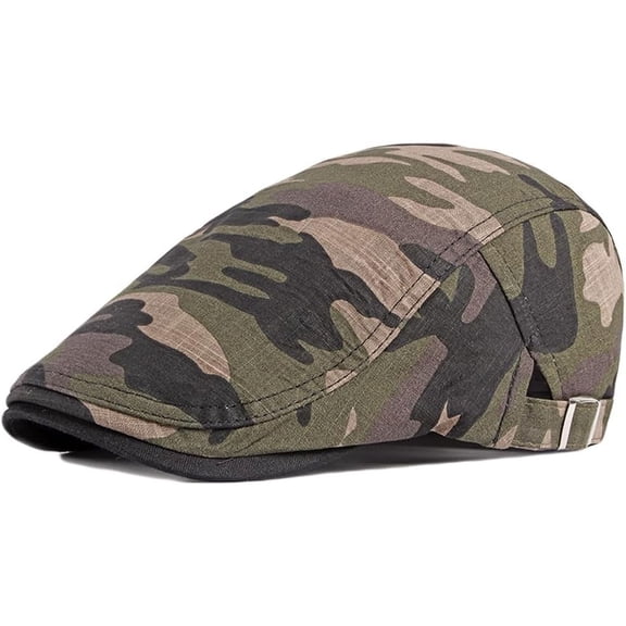 Adjustable Newsboy Hat for Men Flat Cap Ivy Gatsby Cabbie Beret Hat 1Pack