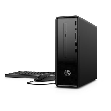 HP Slimline 290-A0020 Dark Black Desktop, Windows 10, Intel PentiumJ5005 Processor, 4GB Memory, 1TB Hard Drive, Intel UMA Graphics, DVD, Keyboard and (Best Desktop For Quickbooks)