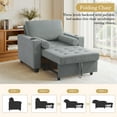 thumbnail image 5 of DREAMSIDEA Convertible Sleeper Chair with Pullout Bed, 3-in-1 Sleeper Sofa Chair Lounge Chair with Adjustable Backrest Indoor, Modern Single Sofa Bed Armchair for Living Room Bedroom Office(Gray), 5 of 6