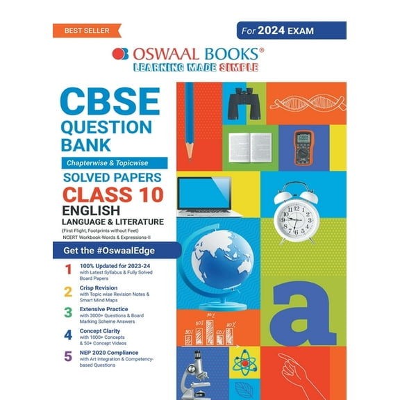 Oswaal CBSE Chapterwise & Topicwise Question Bank Class 10 English Language & Literature Book (For 2023-24 Exam), (Paperback)