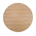 thumbnail image 3 of Leovanni 48inch Round Dining Table Set for 4 Modern Solid Wood 5-Piece Kitchen & Dining Room Set with Upholstered Chairs Pedestal Base, Natural, 3 of 11
