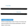 thumbnail image 4 of Uxcell Drawer Slides, 4Set 300mm - Plastic Drawer Rails with Screw, Side Mounted Grooved Guide Rail for Cabinet Drawer Bedside Table Wardrobe Dresser (Black), 4 of 5